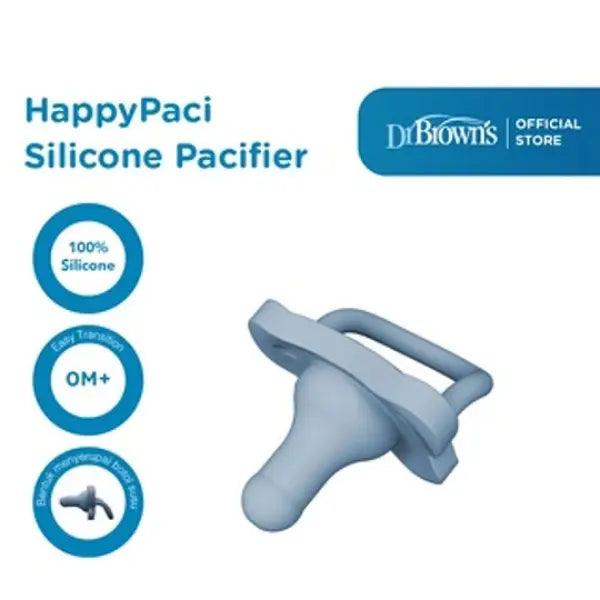 Dr. Brown's - Chupete de silicona Happy Paci azul - 0/6 meses