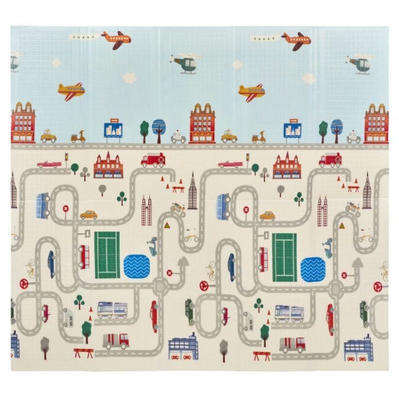 Innovaciones MS - Tapete de Jogos Reversível Fancy - Leão/Cidade