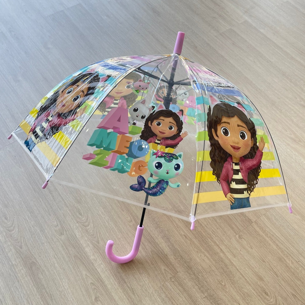 Gabby's Dollhouse - Guarda-Chuva Transparente 48 cm