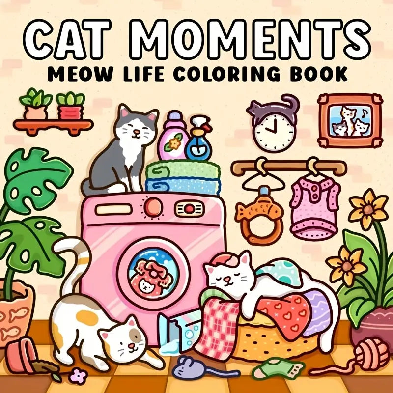 Livro para Colorir "Cat Moments"