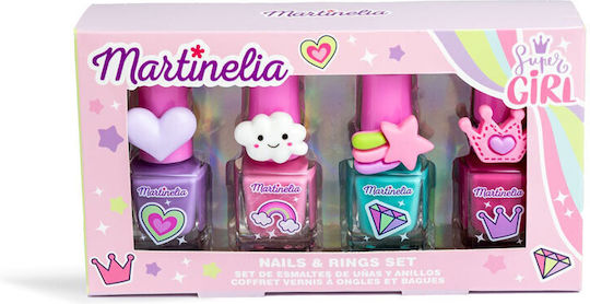 Martinelia - Conjunto de Vernizes e Anéis Super Girl