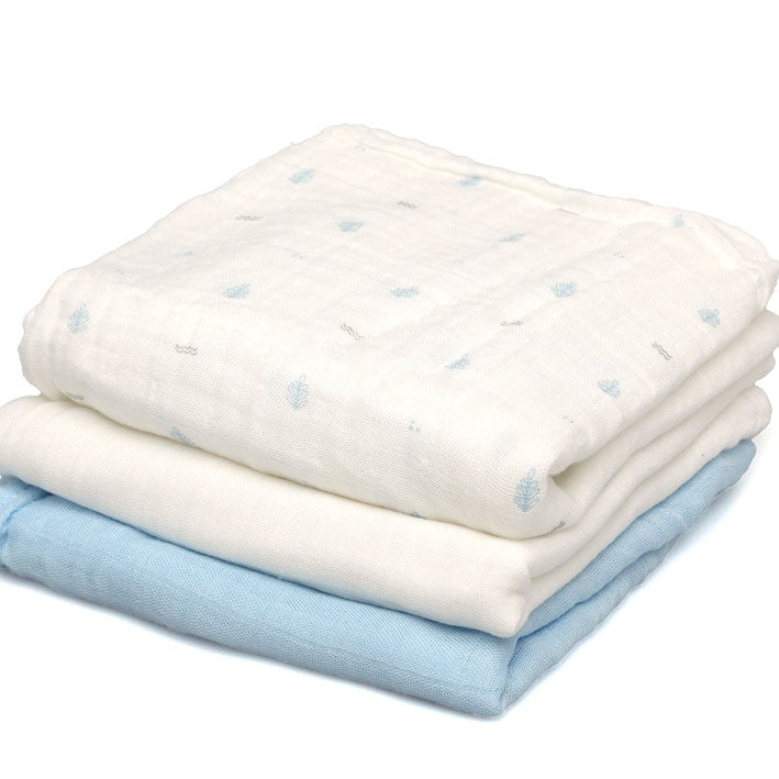 Kiokids - Conjunto 3 Fraldas Musselina - Azul