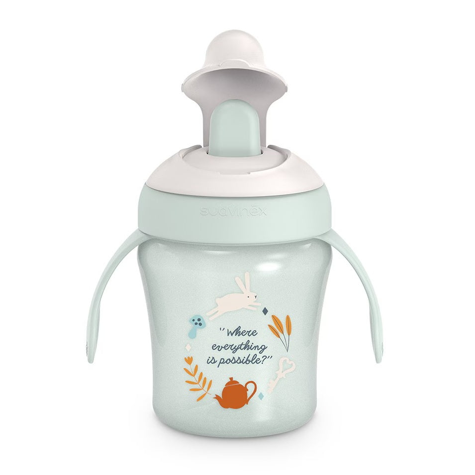 Suavinex - Vaso de aprendizaje "Wonderland" 200 ml (+6 m) - Azul