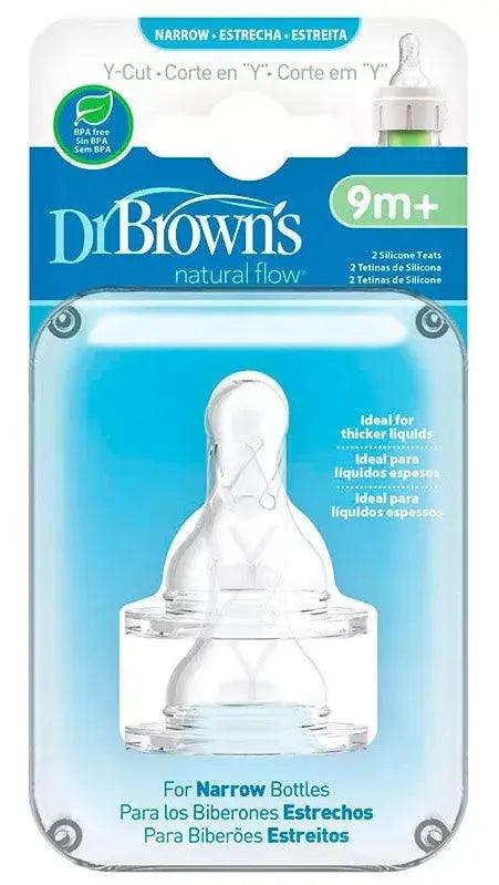 Dr. Brown's – Opciones de tetina+ Corte en Y de boca estrecha