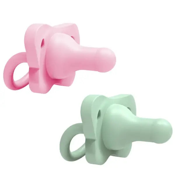 Dr. Brown's - Pack Chupetas Silicone Happy Paci Rosa/Verde - 0/6 meses