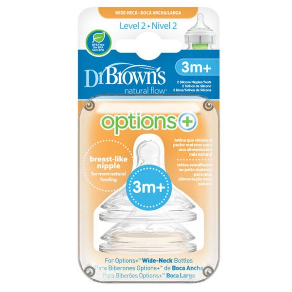 Dr. Brown’s – Tetina Options+ Boca Larga Nível 2