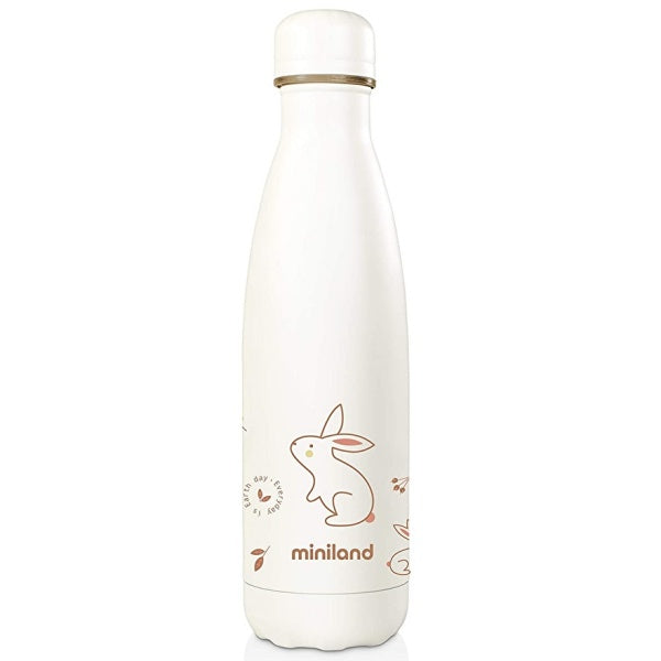 Miniland - Garrafa Térmica Natur Bunny 500 ml