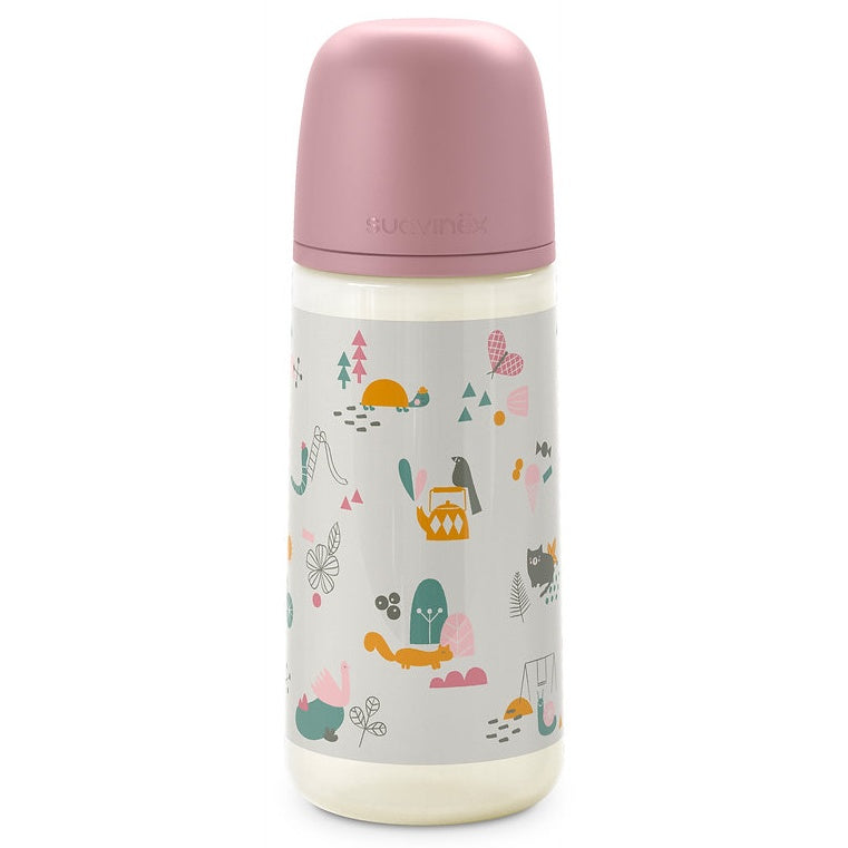 Suavinex - Biberão SX PRO "A Walk in The Park" Rosa - 360 ml