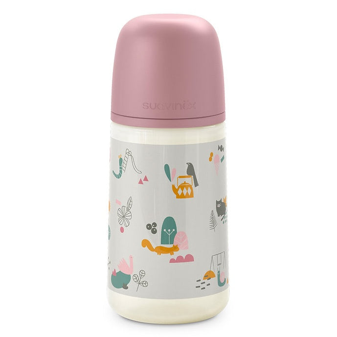 Suavinex - Biberão SX PRO "A Walk in The Park" Rosa - 270 ml