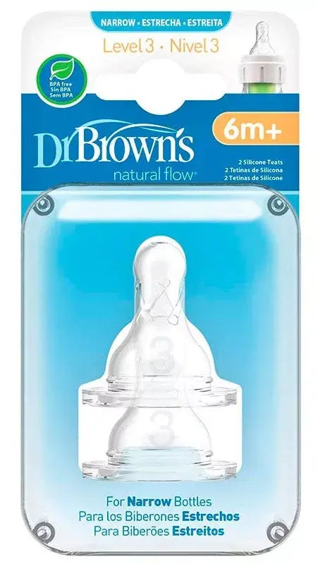 Dr. Brown’s – Tetina Options+ Boca Estreita Nível 3