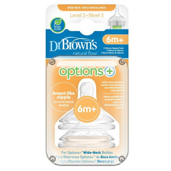 Dr. Brown’s – Tetina Options+ Boca Larga Nível 3