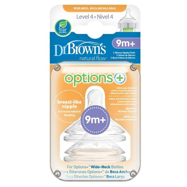 Dr. Brown’s – Tetina Options+ Boca Larga Nível 4