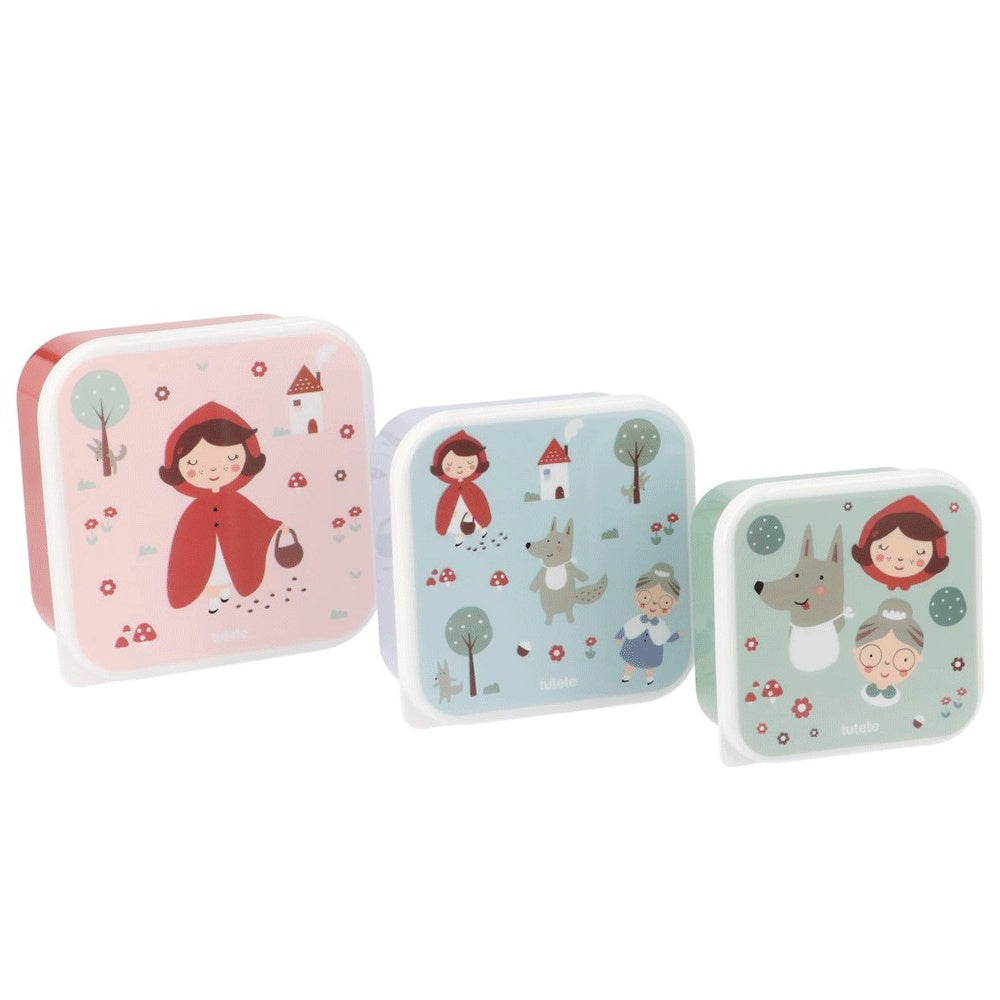 Tutete - Conjunto 3 Caixas p/ Snacks Little Red