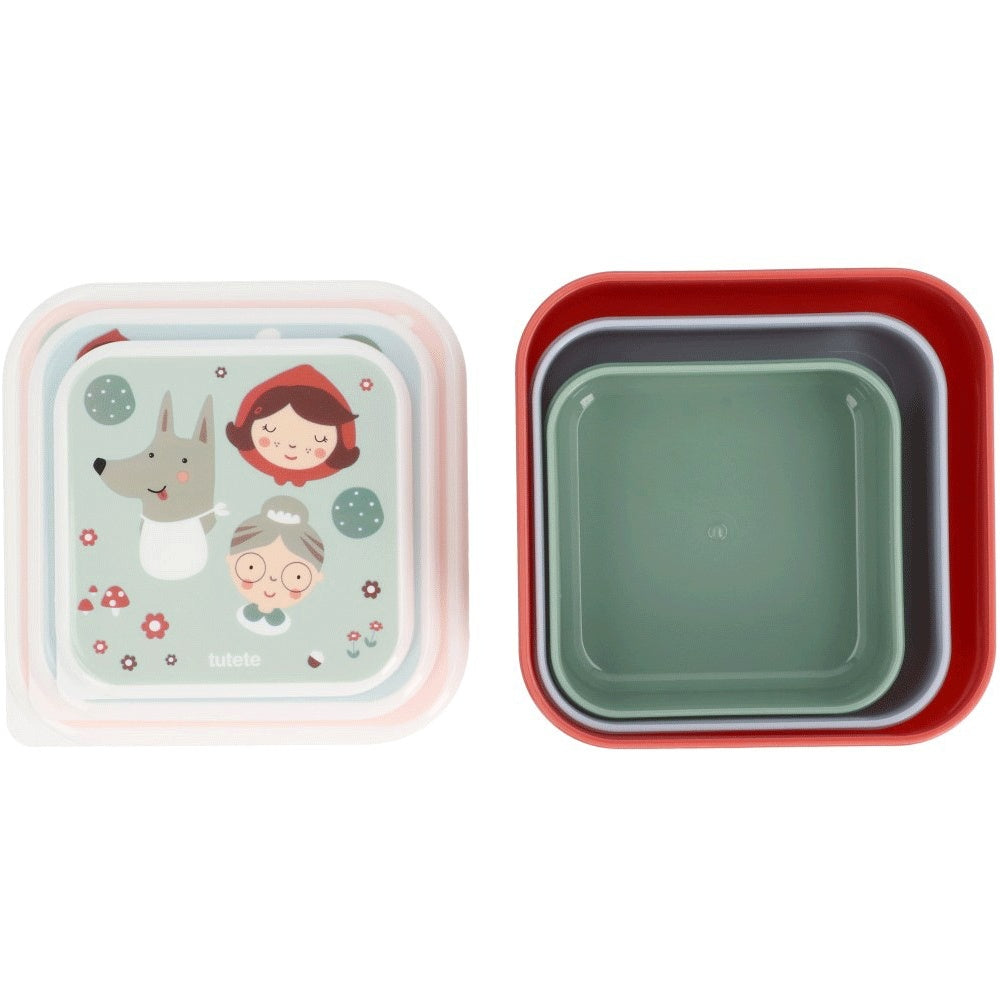 Tutete - Conjunto 3 Caixas p/ Snacks Little Red