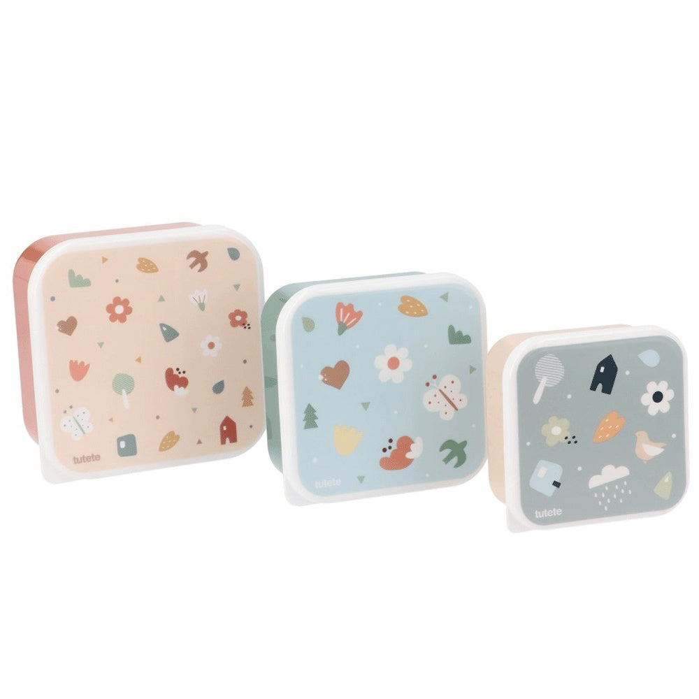 Tutete - Conjunto 3 Caixas p/ Snacks Geometric Nature