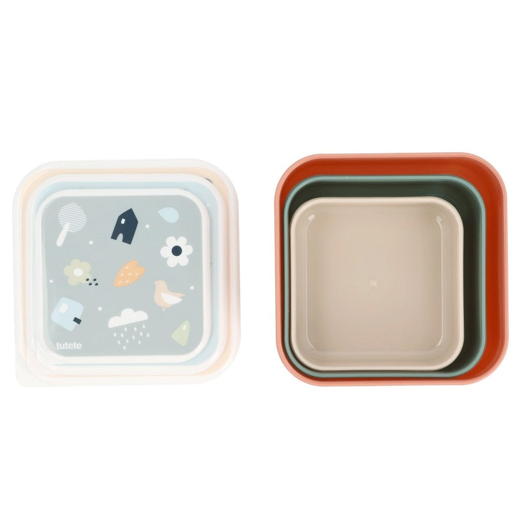 Tutete - Conjunto 3 Caixas p/ Snacks Geometric Nature