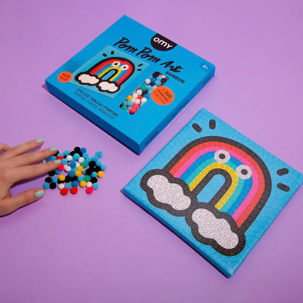 OMY - Arte com Pom Pom - Rainbow