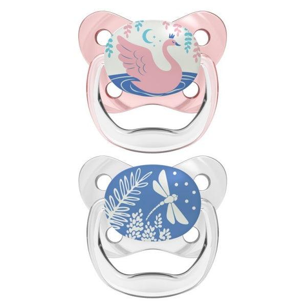 Dr. Brown's - Chupetas Prevent "Glow in the Dark" 0/6 meses - Rosa