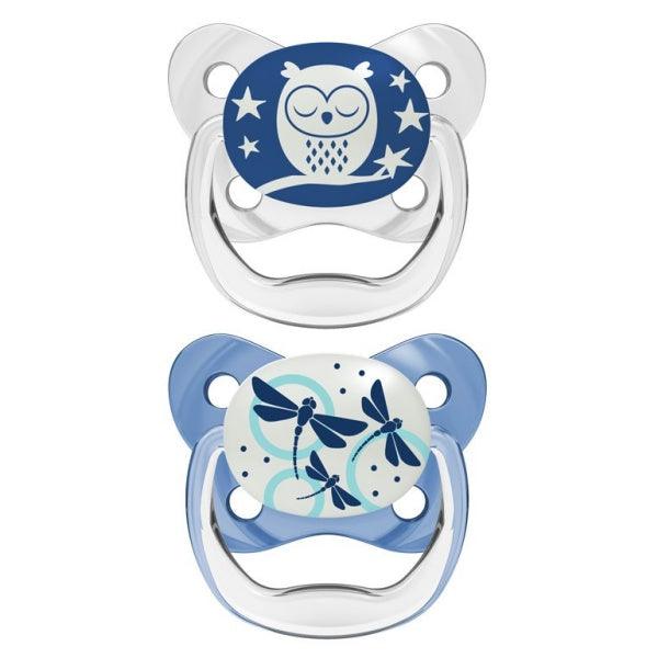 Dr. Brown's - Chupetes Prevent "Brillan en la Oscuridad" 0/6 meses - Azul