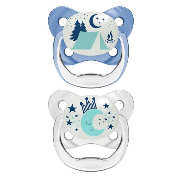 Dr. Brown's - Chupetas Prevent "Glow in the Dark" 6/18 meses - Azul