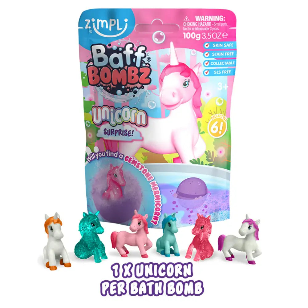 Zimplikids - Bomba de Banho Sensorial Supresa - Unicórnio
