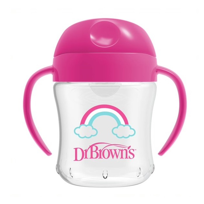 Dr. Brown's - Copo de Transição 180 ml - Arco Íris Rosa