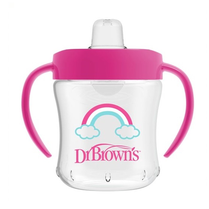 Dr. Brown's - Copo de Transição 180 ml - Arco Íris Rosa