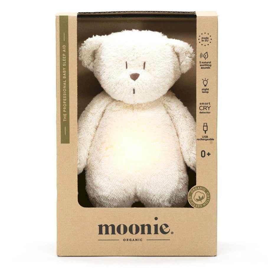 Moonie - Peluche Luz e Som Urso Polar Natur Orgânico