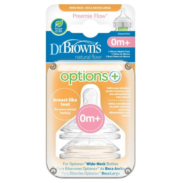 Dr. Brown’s – Tetina Options+ Boca Larga Prematuros