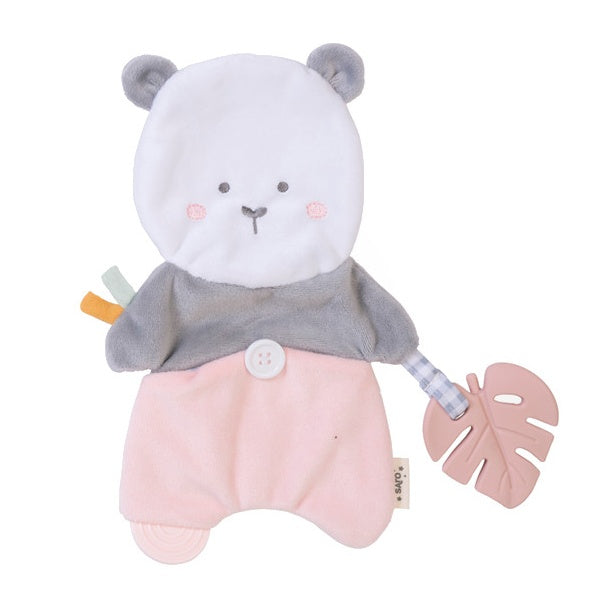 Saro - Doudou Sensorial Panda Sweat & Fun - Rosa